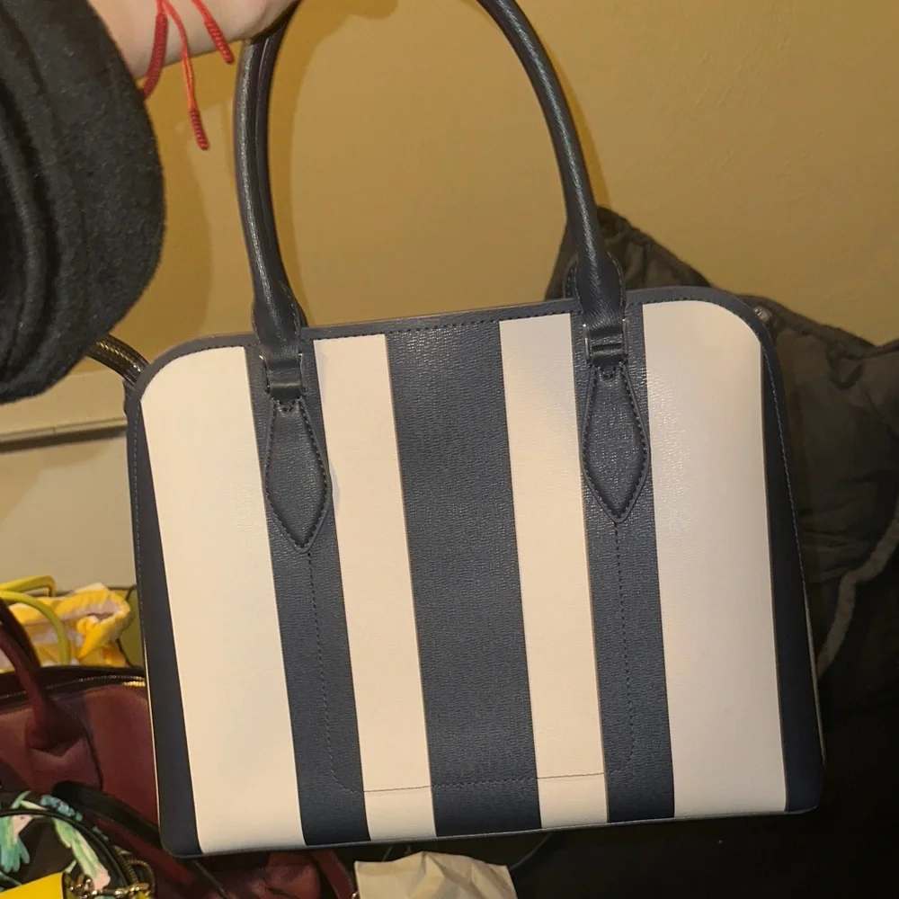 Kate Spade Navy and Cream Striped Women's Bag - Picture 5 of 7